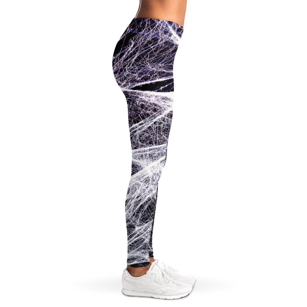 Horror Cobweb Print Women's Leggings
