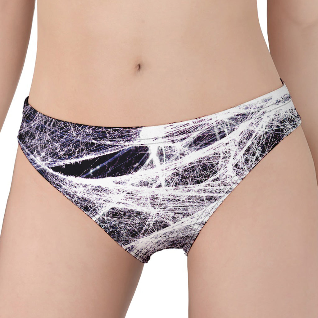 Horror Cobweb Print Women's Panties