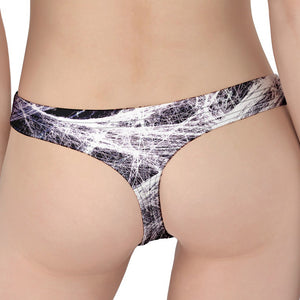 Horror Cobweb Print Women's Thong