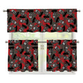Horror Frankenstein Pattern Print 3 Piece Kitchen Curtains