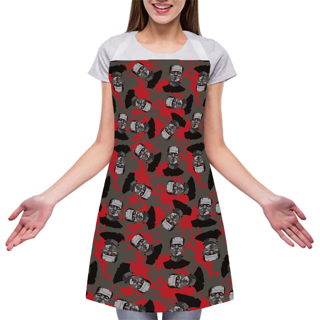 Horror Frankenstein Pattern Print Adjustable Apron