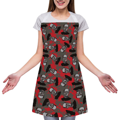 Horror Frankenstein Pattern Print Adjustable Apron