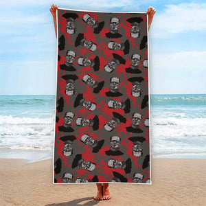 Horror Frankenstein Pattern Print Beach Towel