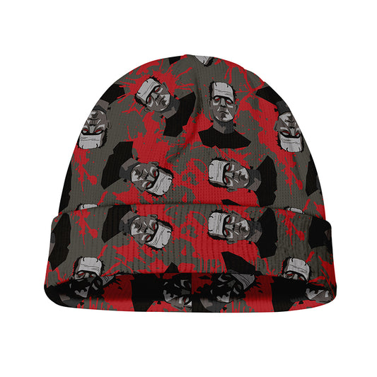 Horror Frankenstein Pattern Print Beanie