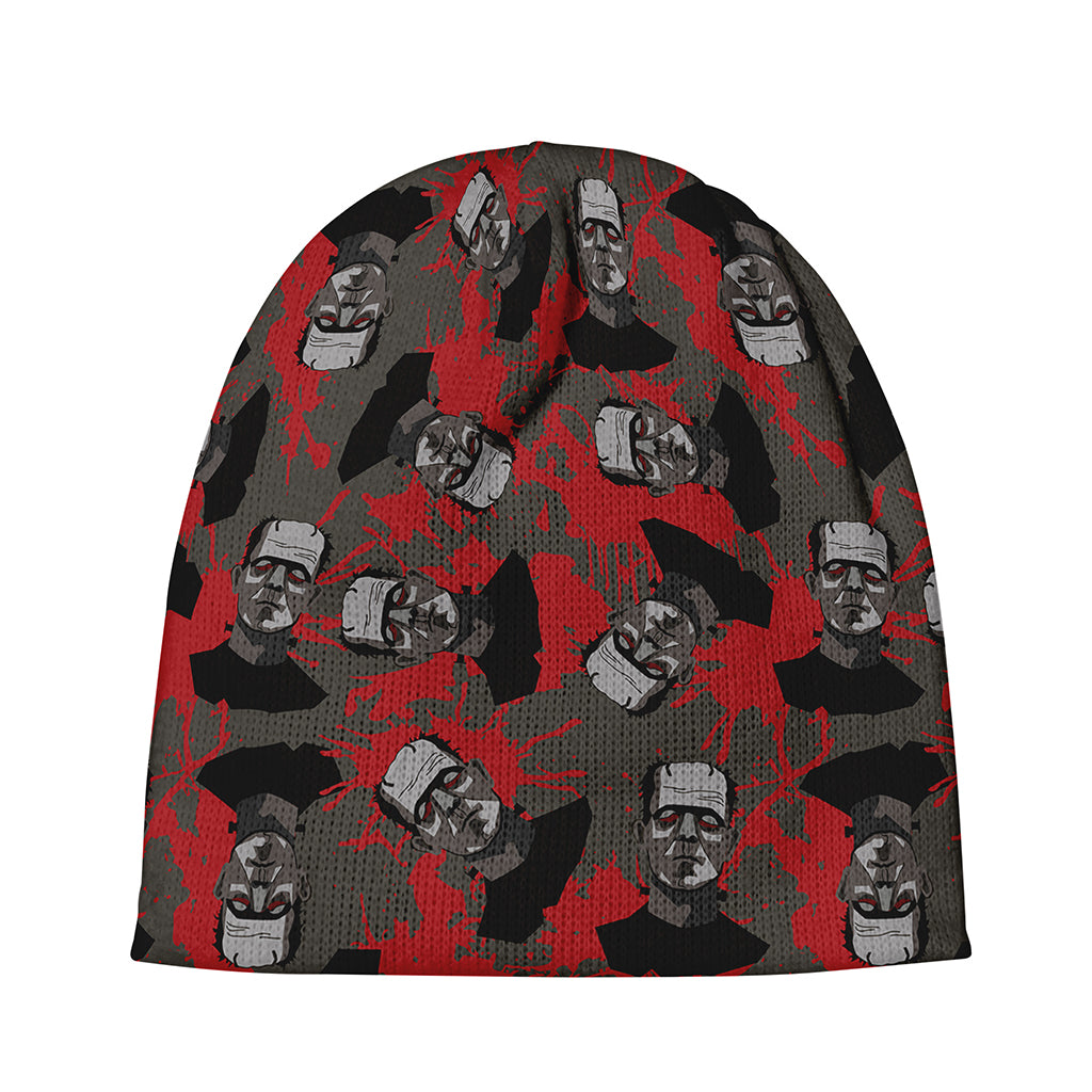 Horror Frankenstein Pattern Print Beanie