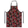 Horror Frankenstein Pattern Print Bib Apron With Pocket