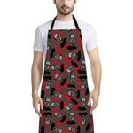 Horror Frankenstein Pattern Print Bib Apron With Pocket