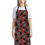 Horror Frankenstein Pattern Print Bib Apron With Pocket
