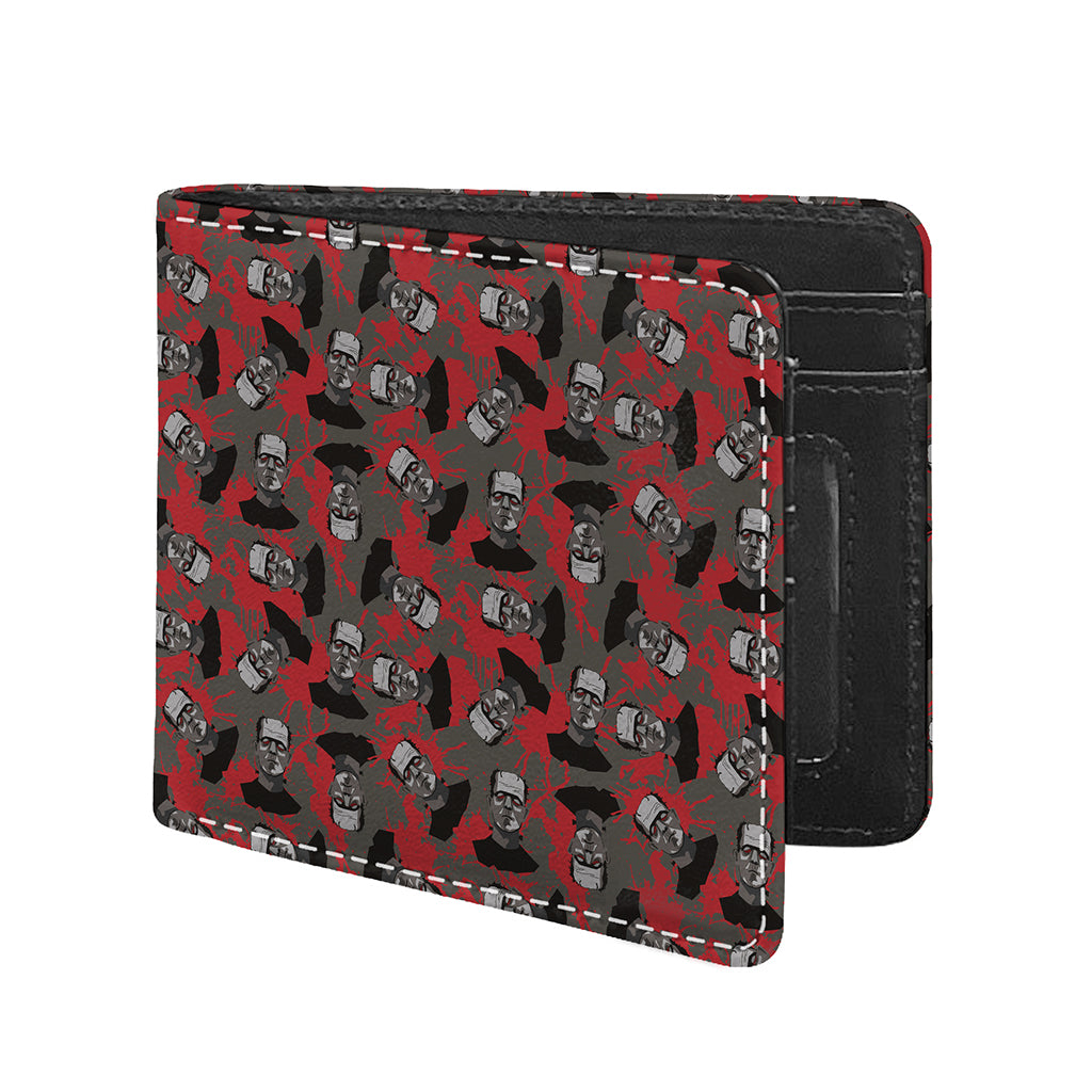 Horror Frankenstein Pattern Print Bifold Wallet