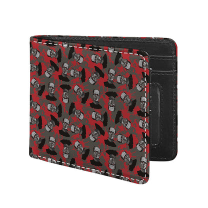 Horror Frankenstein Pattern Print Bifold Wallet