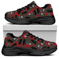 Horror Frankenstein Pattern Print Black Chunky Shoes