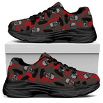 Horror Frankenstein Pattern Print Black Chunky Shoes