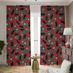 Horror Frankenstein Pattern Print Blackout Pencil Pleat Curtains