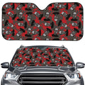 Horror Frankenstein Pattern Print Car Windshield Sun Shade