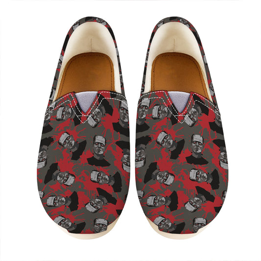 Horror Frankenstein Pattern Print Casual Shoes
