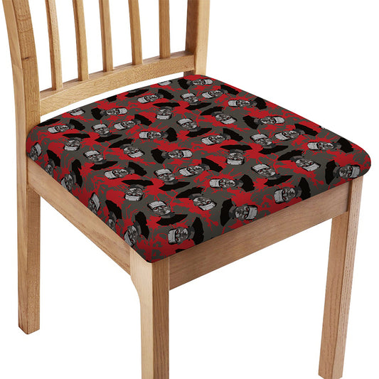 Horror Frankenstein Pattern Print Chair Cushion Cover