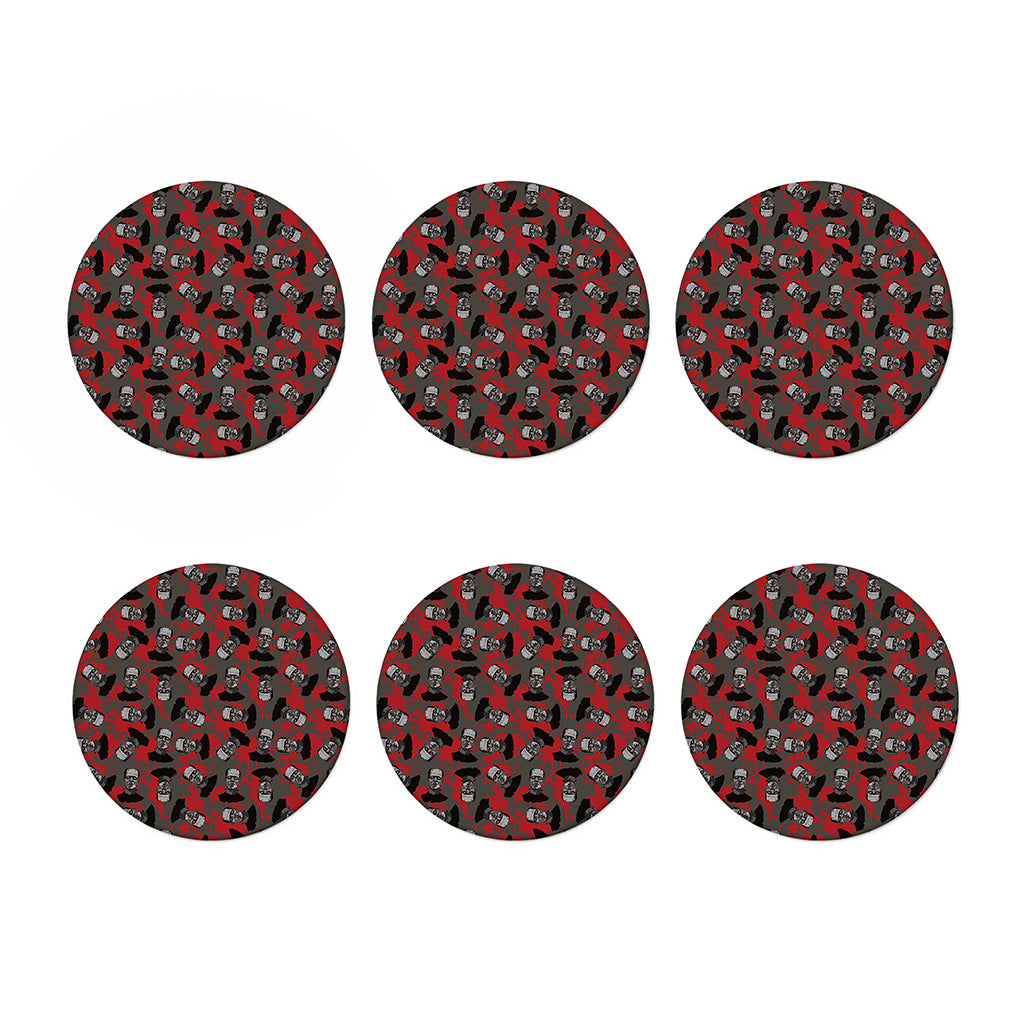 Horror Frankenstein Pattern Print Coaster Set