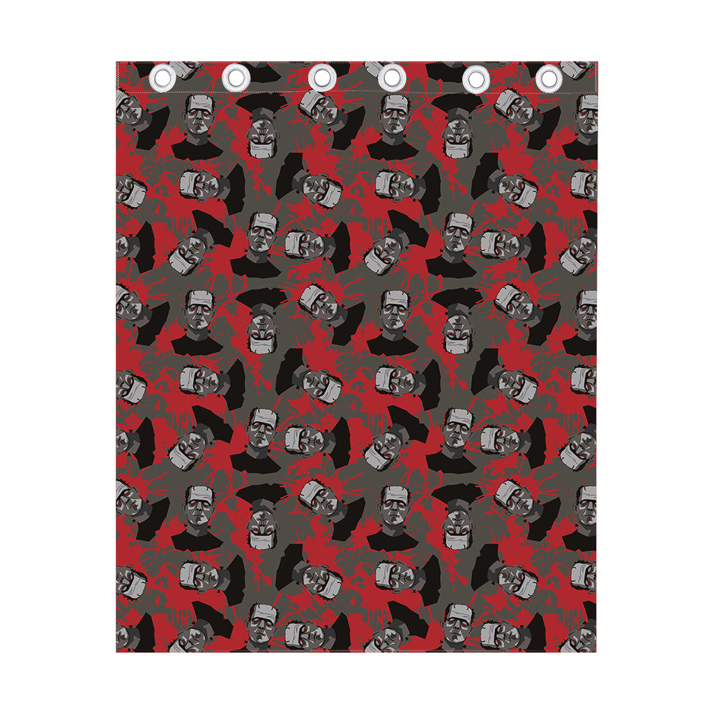 Horror Frankenstein Pattern Print Curtain
