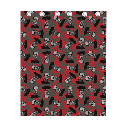 Horror Frankenstein Pattern Print Curtain