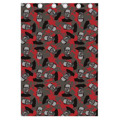 Horror Frankenstein Pattern Print Curtain