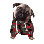 Horror Frankenstein Pattern Print Dog Zip Up Hoodie