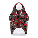 Horror Frankenstein Pattern Print Dog Zip Up Hoodie