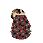 Horror Frankenstein Pattern Print Dog Zip Up Jacket
