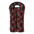Horror Frankenstein Pattern Print Double Neoprene Wine Tote