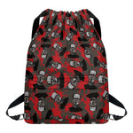 Horror Frankenstein Pattern Print Drawstring Backpack