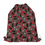 Horror Frankenstein Pattern Print Drawstring Bag