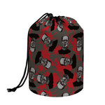 Horror Frankenstein Pattern Print Drawstring Makeup Bag