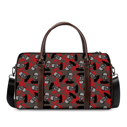 Horror Frankenstein Pattern Print Duffle Bag