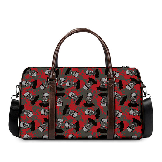 Horror Frankenstein Pattern Print Duffle Bag