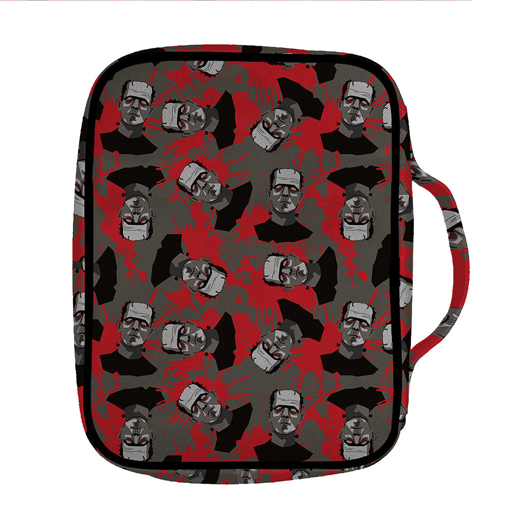 Horror Frankenstein Pattern Print Front Pocket Bible Bag