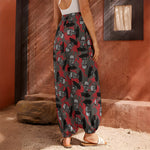 Horror Frankenstein Pattern Print Harem Pants