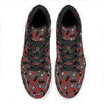 Horror Frankenstein Pattern Print High Top Leather Sneakers