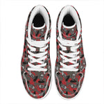 Horror Frankenstein Pattern Print High Top Leather Sneakers