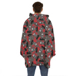 Horror Frankenstein Pattern Print Hoodie Blanket