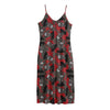 Horror Frankenstein Pattern Print Jersey Midi Cami Dress