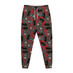 Horror Frankenstein Pattern Print Jogger Pants