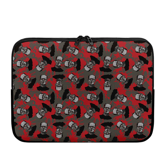 Horror Frankenstein Pattern Print Laptop Sleeve