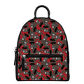 Horror Frankenstein Pattern Print Leather Backpack