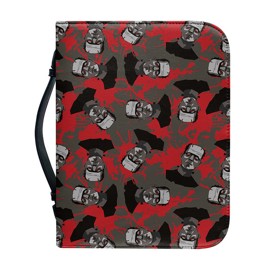 Horror Frankenstein Pattern Print Leather Bible Cover