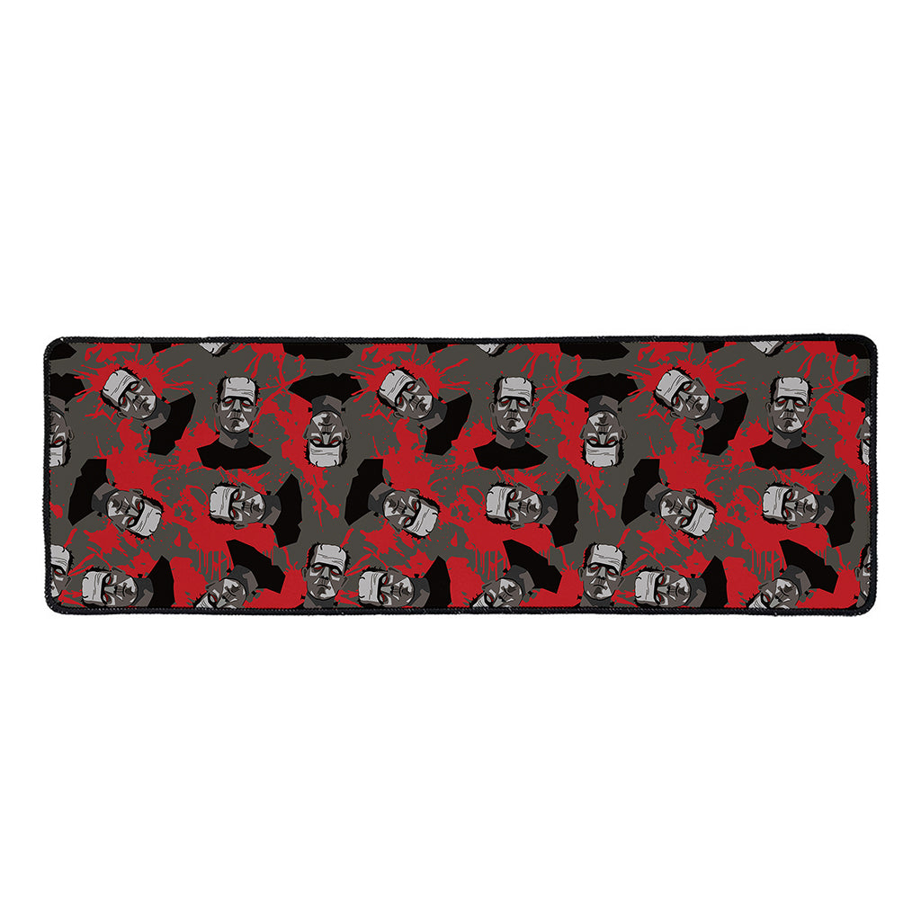 Horror Frankenstein Pattern Print Long Kitchen Mat