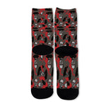 Horror Frankenstein Pattern Print Long Socks