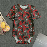 Horror Frankenstein Pattern Print Men's Bodysuit