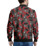 Horror Frankenstein Pattern Print Men's Bomber Jacket