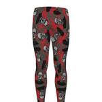 Horror Frankenstein Pattern Print Men's leggings
