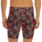 Horror Frankenstein Pattern Print Men's Long Boxer Briefs