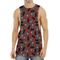 Horror Frankenstein Pattern Print Men's Muscle Tank Top